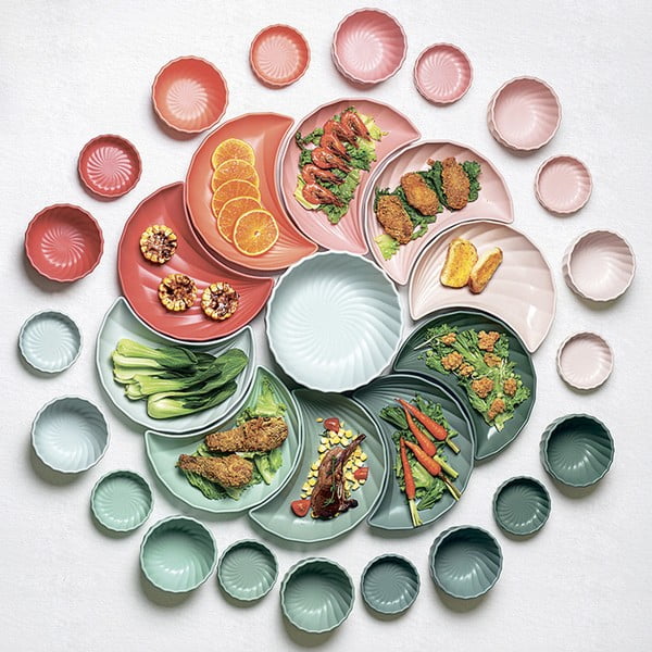 Kamionkowy zestaw misek do serwowania 5 szt. Palmarosa pink – Villa Altachiara-image-1