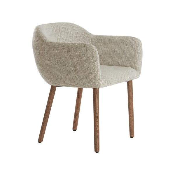 Beżowe tapicerowane fotele jadalniane zestaw z podłokietnikami 2 szt. Blaine – Light & Living