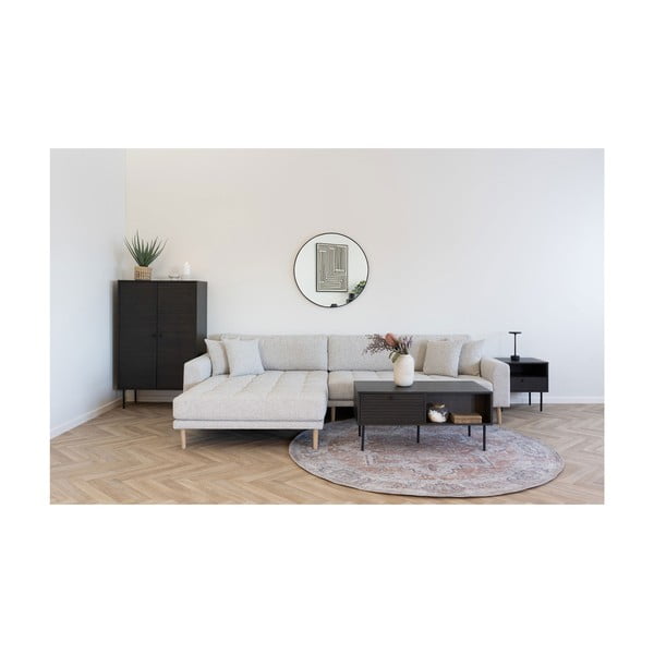 Ciemnobrązowa szafka w dekorze dębu 80x130 cm Kyoto – House Nordic-image-3