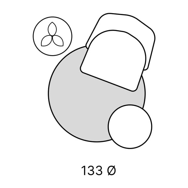 Beżowy okrągły dywan ø 130 cm Norge – Universal-image-3