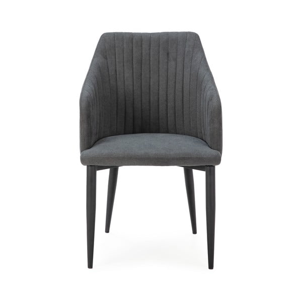 Ciemnoszare tapicerowane fotele jadalniane zestaw 2 szt. Nadi – Marckeric-image-2