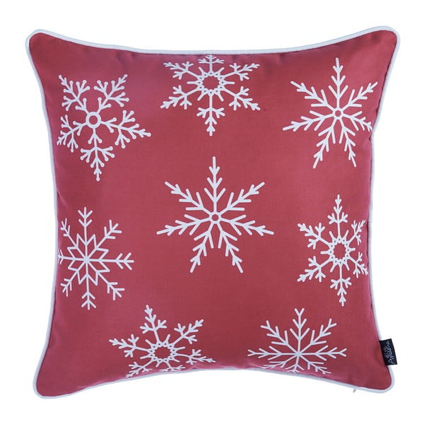 Czerwona poszewka na poduszkę ze świątecznym motywem Mike & Co. NEW YORK Honey Snow, 45x45 cm