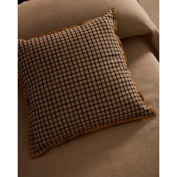 Poszewka na poduszkę z mieszanki lnu 45x45 cm Airi – Kave Home-image-1