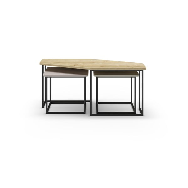 Stoliki zestaw 3 szt. 60x111,5 cm Zoya – Marckeric