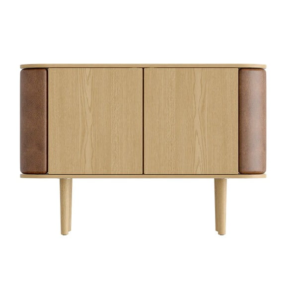 Jasnobrązowa niska komoda w dekorze dębu 109x75 cm Treasures – UMAGE-image-3