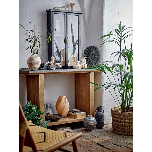 Konsola z metalowym blatem w naturalnym kolorze 40x110 cm Riva – Bloomingville-image-1