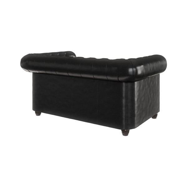 Czarna sofa z imitacji skóry 148 cm York – Ropez-image-2