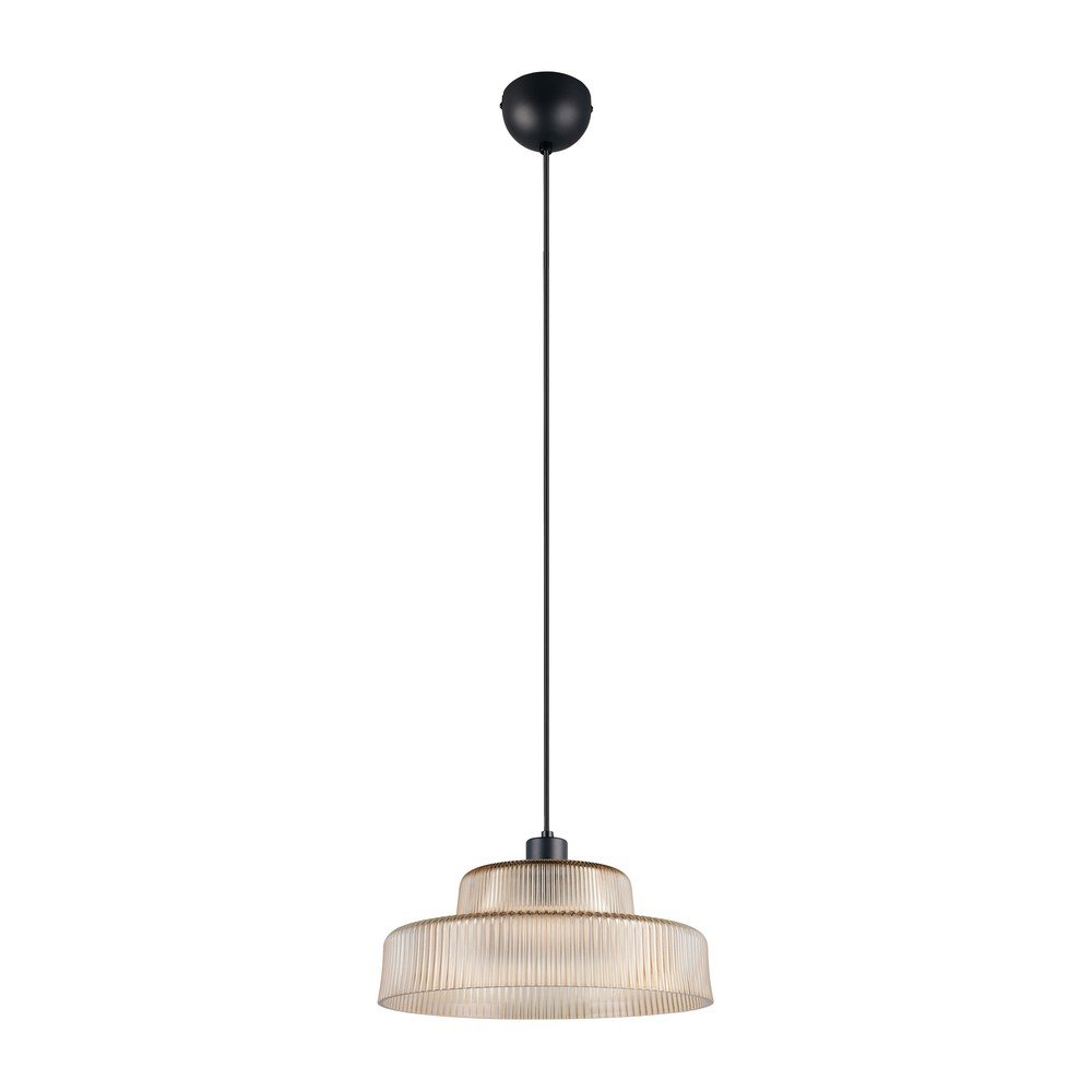 Lampa wisząca w bursztynowym kolorze ze szklanym kloszem ø 35 cm Abella – Reality