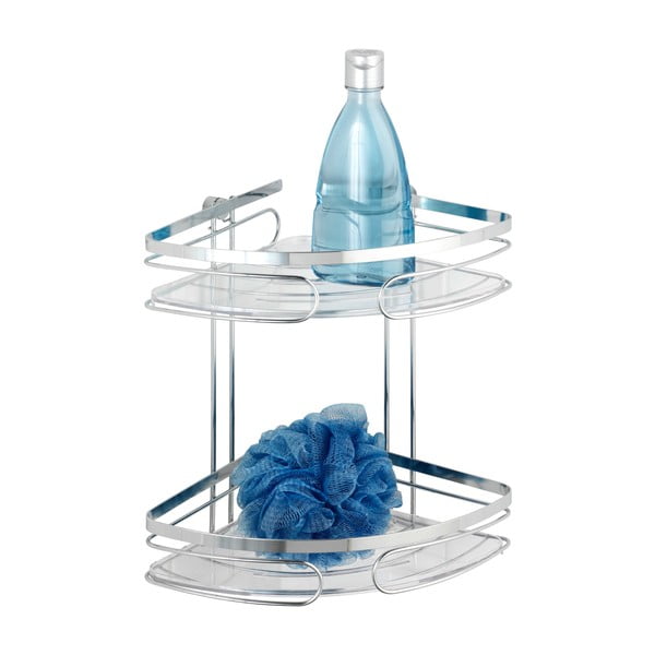 Narożna piętrowa półka ze stali nierdzewnej Wenko Premium-image-3