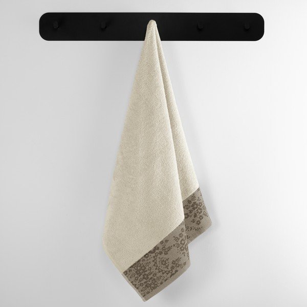 Beżowy bawełniany ręcznik kąpielowy frotte 70x140 cm Crea – AmeliaHome-image-1