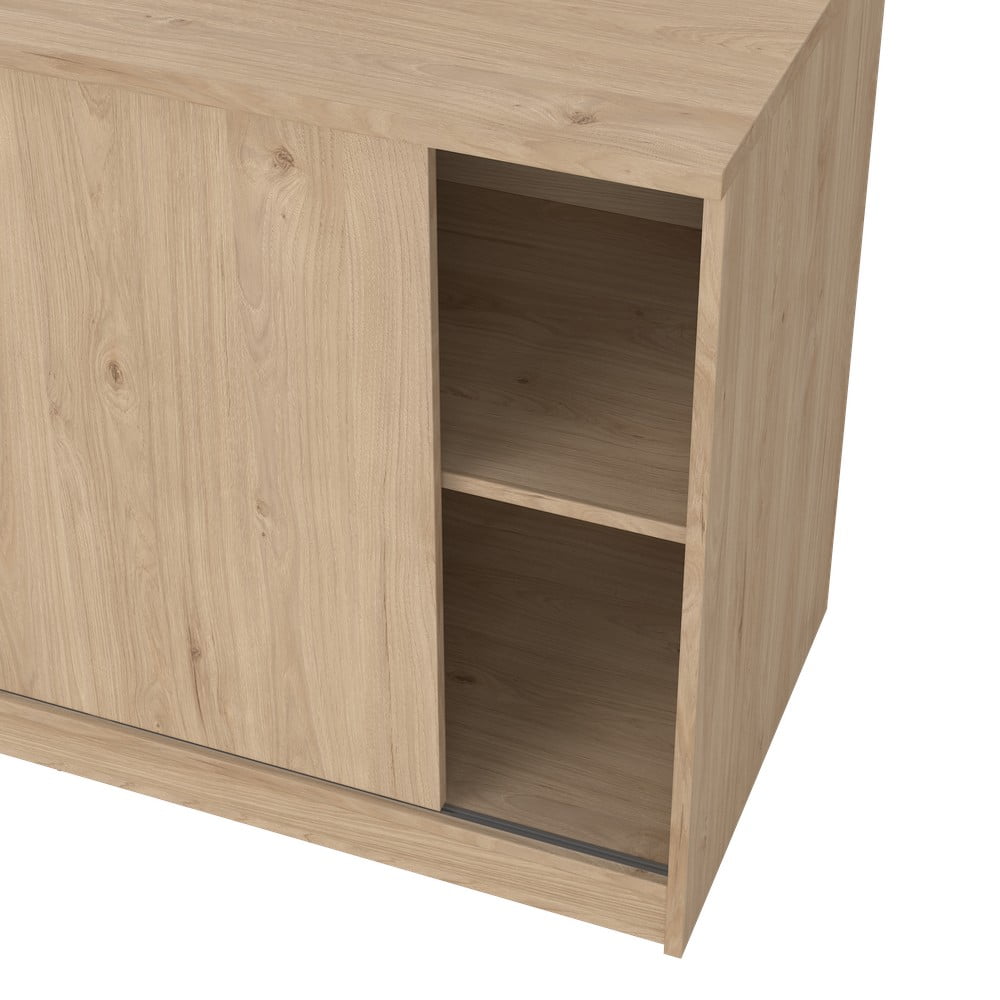 Komoda w dekorze dębu z drzwiami przesuwnymi w naturalnym kolorze 119x76x50 cm Naia – Tvilum (zdjęcie 11)