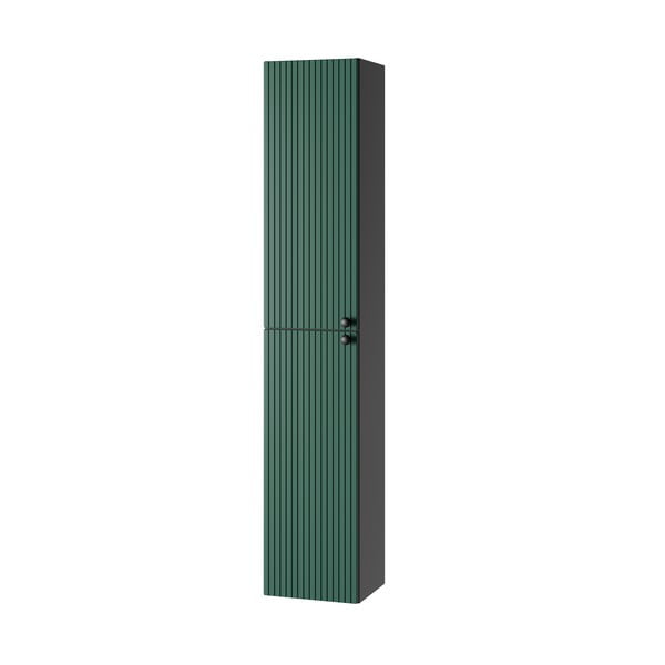 Zielono-antracytowa wysoka wisząca szafka łazienkowa 30x160 cm Asti – STOLKAR