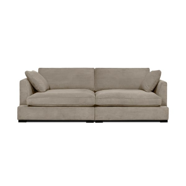 Beżowa sztruksowa sofa 236 cm Mobby – Scandic