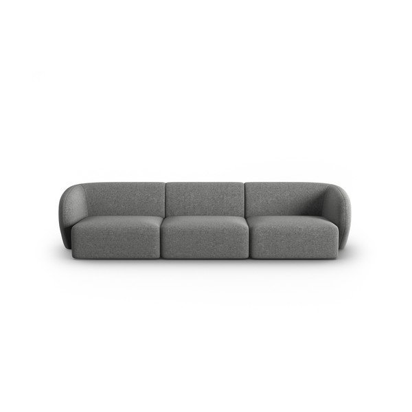 Szara sofa  z tkaniny szenilowej 266 cm Paolo – Milo Casa