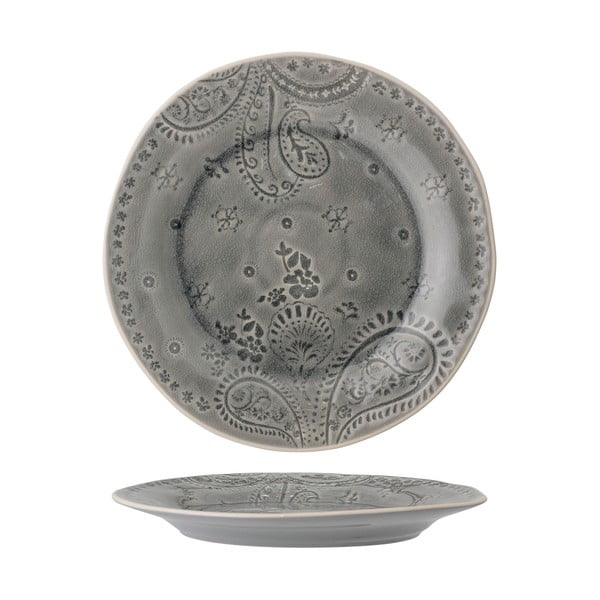 Szary talerz z kamionki Bloomingville Rani, ø 26,5 cm-image-4