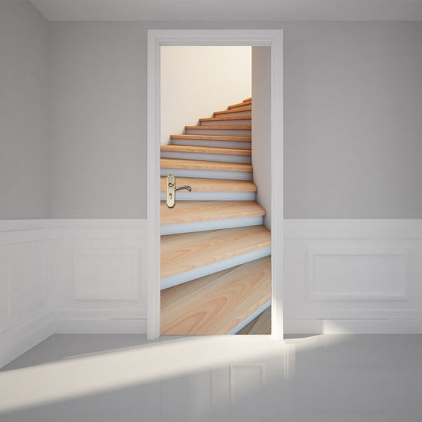 Elektrostatyczna naklejka na drzwi Ambiance Modern Stairway, 83x204 cm