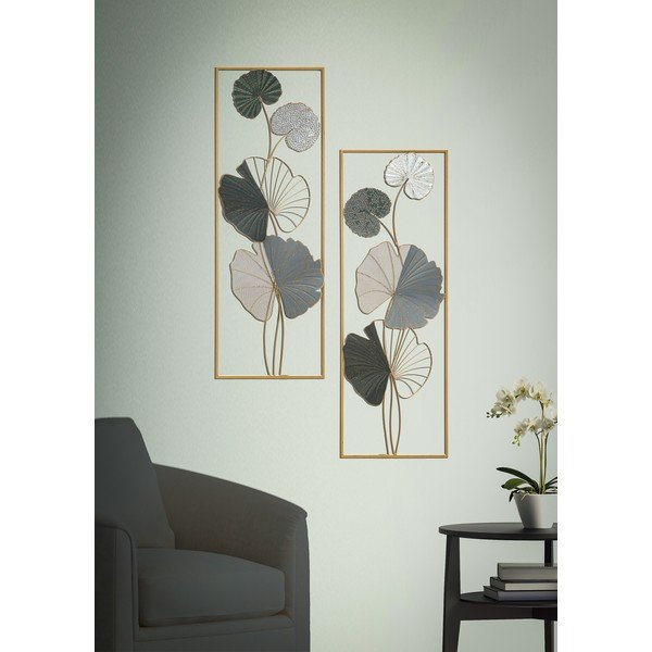 Metalowa dekoracja wisząca Mauro Ferretti Lotus B, 31x89,5 cm-image-1