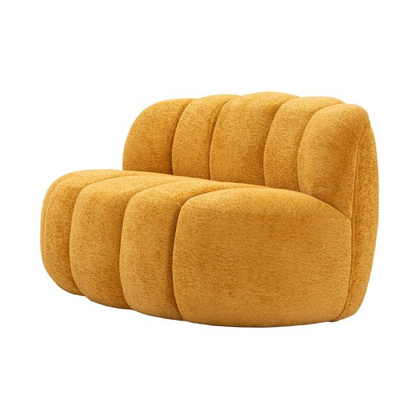 Musztardowa sofa z materiału bouclé 145 cm Ball – Mauro Ferretti-image-3