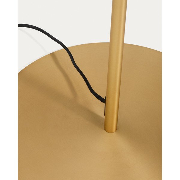 Lampa stojąca w biało-złotym kolorze ze szklanym kloszem (wysokość 165 cm) Brisia – Kave Home-image-4