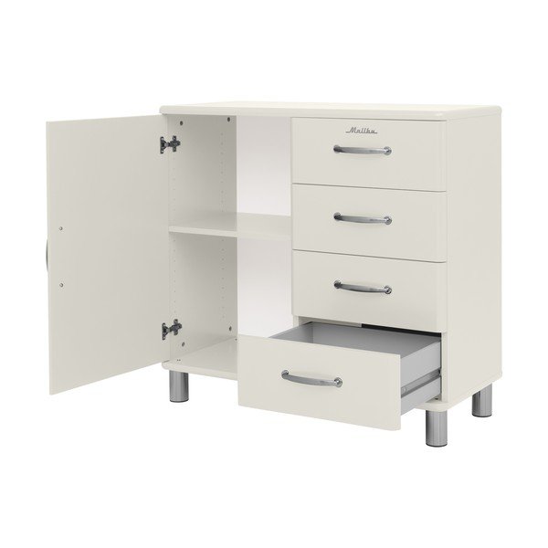 Biała niska komoda 98x92 cm Malibu – Tenzo-image-3