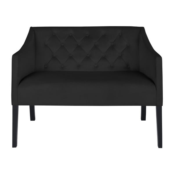 Czarna sofa 2-osobowa Micadoni Home Mauricio