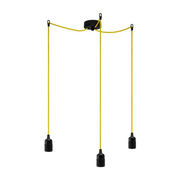 Żółto-czarna
  lampa wisząca Bulb Attack Uno