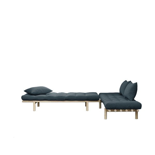 Sofa z niebieskozielonym obiciem Karup Design Pace Natural/Petrol Blue-image-4