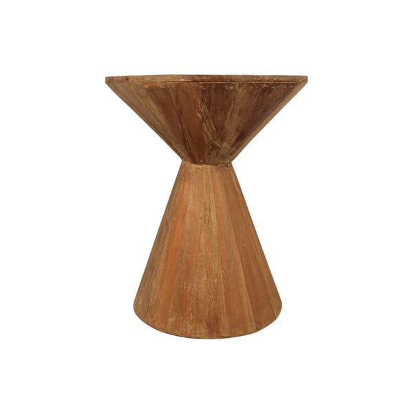 Drewniany stolik z recyklingu HSM collection Hourglass