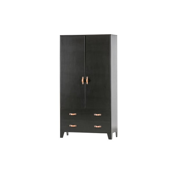 Czarna szafa z drewna sosnowego WOOOD Dian-image-2