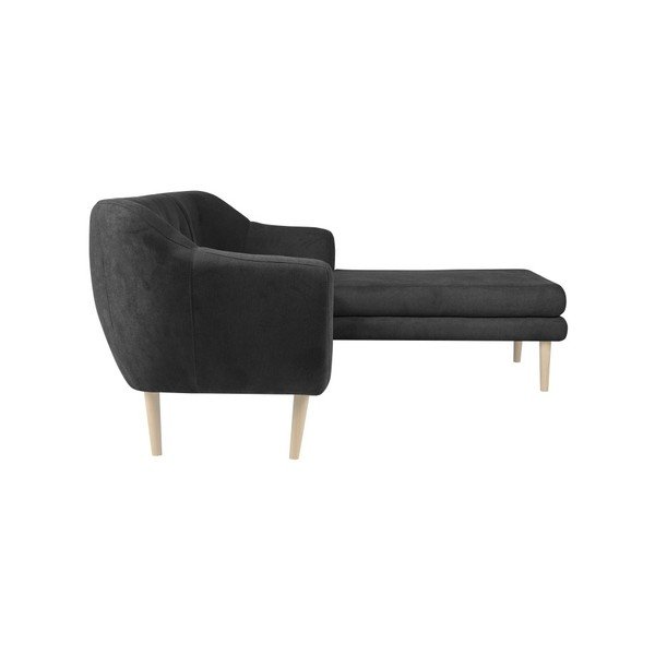 Ciemnoszara sofa z szezlongiem po prawej stronie Mazzini Sofas Sicile-image-1