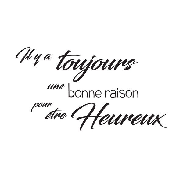 Czarna naklejka Ambiance Quote Toujours-image-1