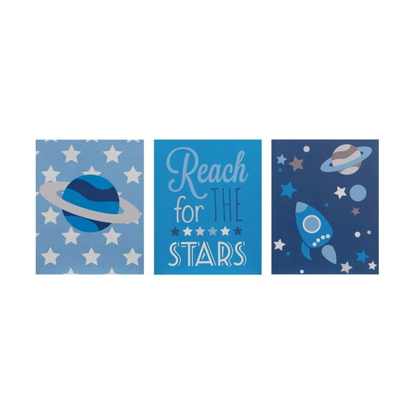 Obrazki dziecięce zestaw 3 szt. 16x20 cm Reach for the Stars – Premier Housewares