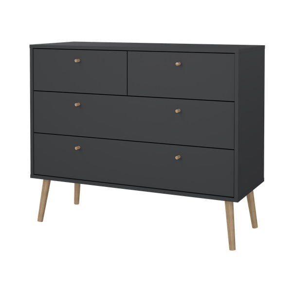 Antracytowa niska komoda 99x82 cm Bodo – Tvilum-image-4