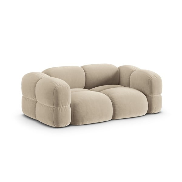 Beżowa aksamitna sofa 210 cm Loretto – Cosmopolitan Design-image-2