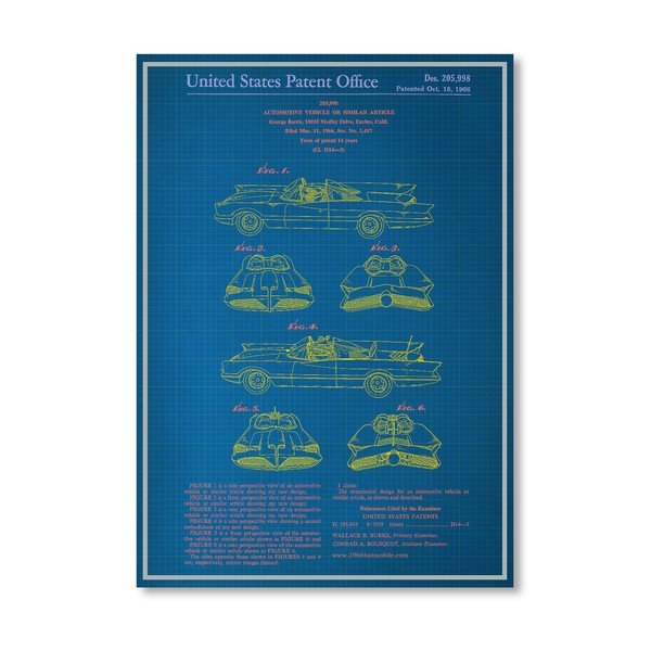 Plakat Batmobile, 30x42 cm