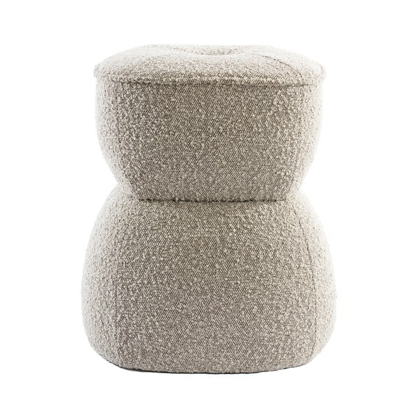 Beżowy puf z materiału bouclé Leyla – Light & Living-image-2
