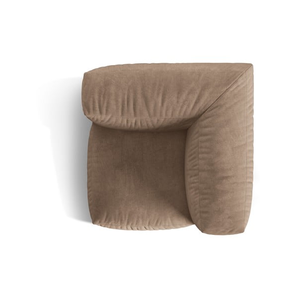 Jasnobrązowy aksamitny moduł sofy (strona zmienna) Martina – Micadoni -image-3