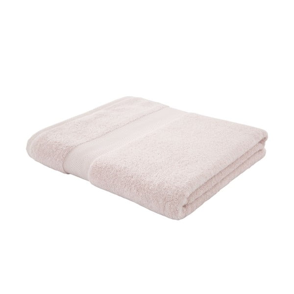 Jasnoróżowy ręcznik bawełniany z domieszką jedwabiu 100x150 cm – Bianca