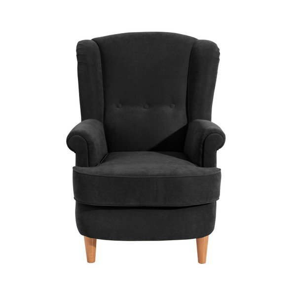 Czarny fotel Max Winzer Kendra Velor-image-1