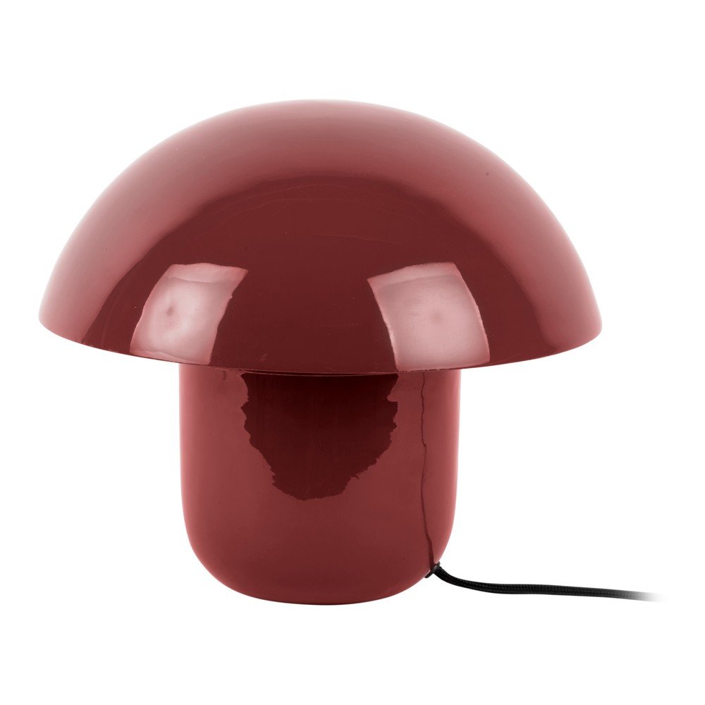 Bordowa metalowa lampa stołowa (wysokość 25 cm) Fat Mushroom – Leitmotiv