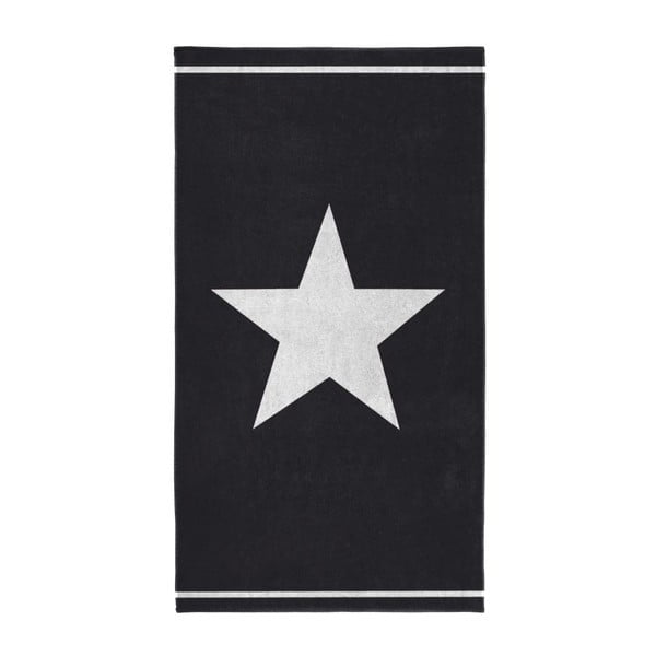 Ręcznik Star 100x180 cm, czarny