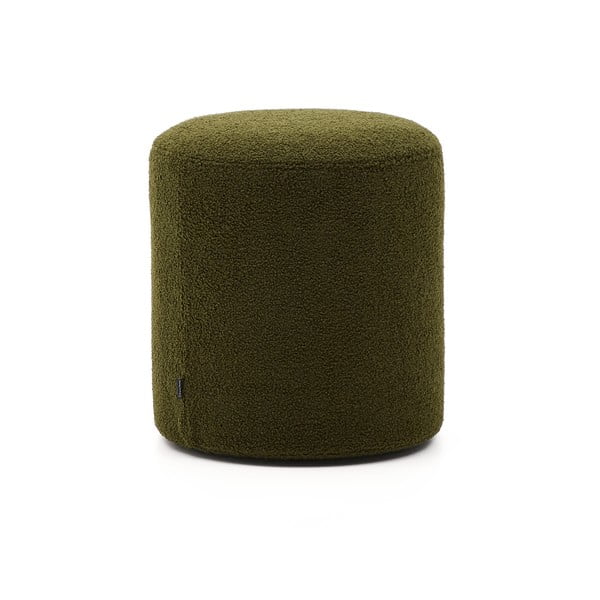 Zielony puf z materiału bouclé Kaeli – Kave Home