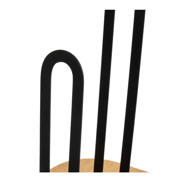 Czarno-naturalny metalowy stojak na ręczniki papierowe – Casa Selección-image-2