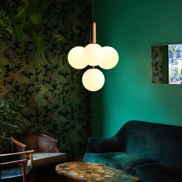 Lampa wisząca w kolorze złota SULION Musa, wys. 120 cm-image-1