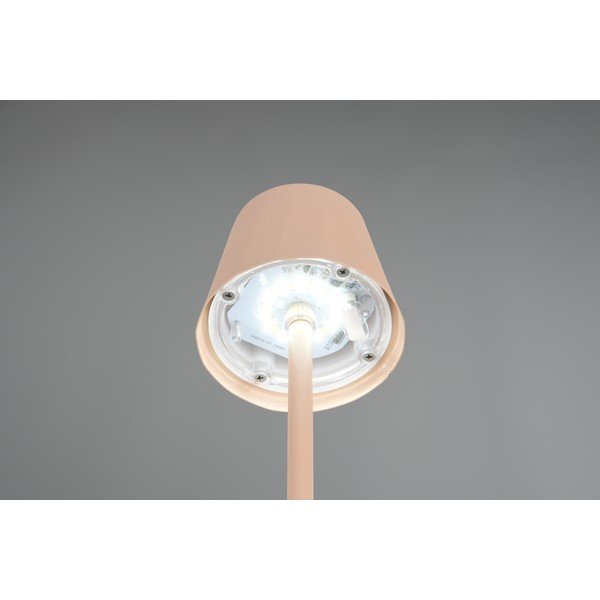 Kremowa lampa stołowa LED z metalowym kloszem (wysokość 21 cm) Diaz – Reality-image-2