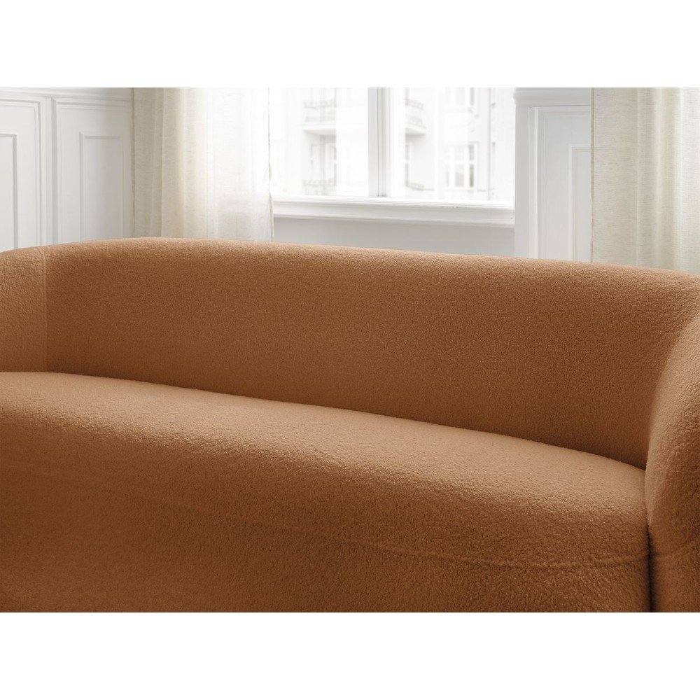 Pomarańczowa sofa z materiału bouclé 193 cm Elina – Bobochic Paris (zdjęcie 3)