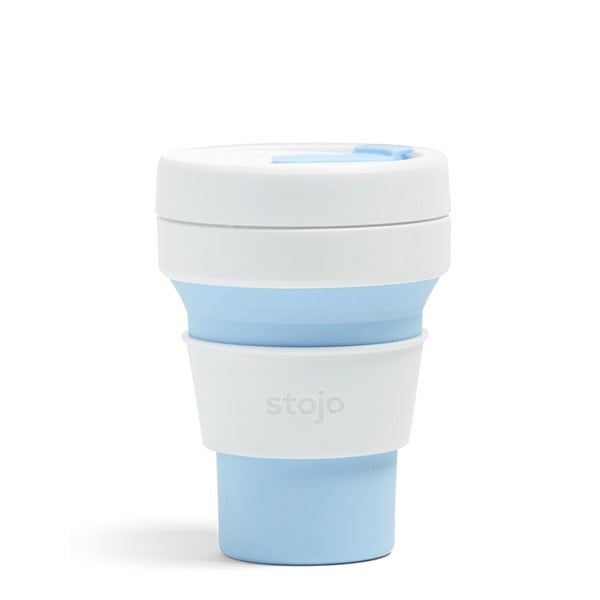 Biało-niebieski składany kubek Stojo Pocket Cup Sky, 355 ml