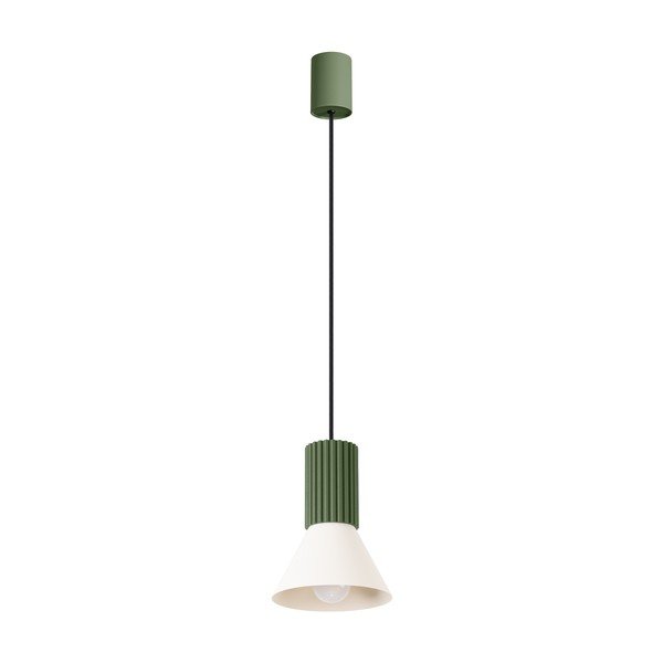 Zielona metalowa lampa wisząca ø 14 cm Niru – Sollux