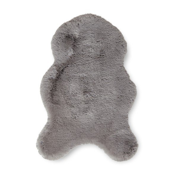 Szara syntetyczna skóra 60x90 cm Super Teddy – Think Rugs