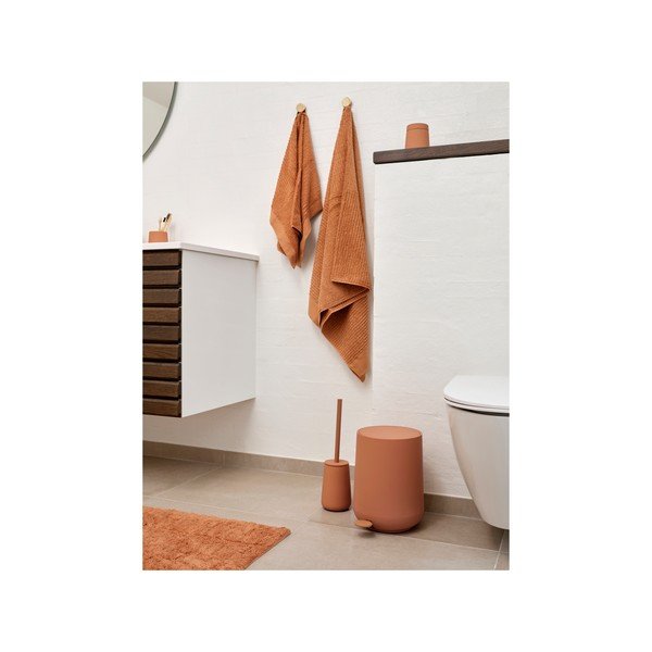 Pomarańczowy plastikowy kosz na śmieci z pedałem 3 l Nova One – Zone-image-4